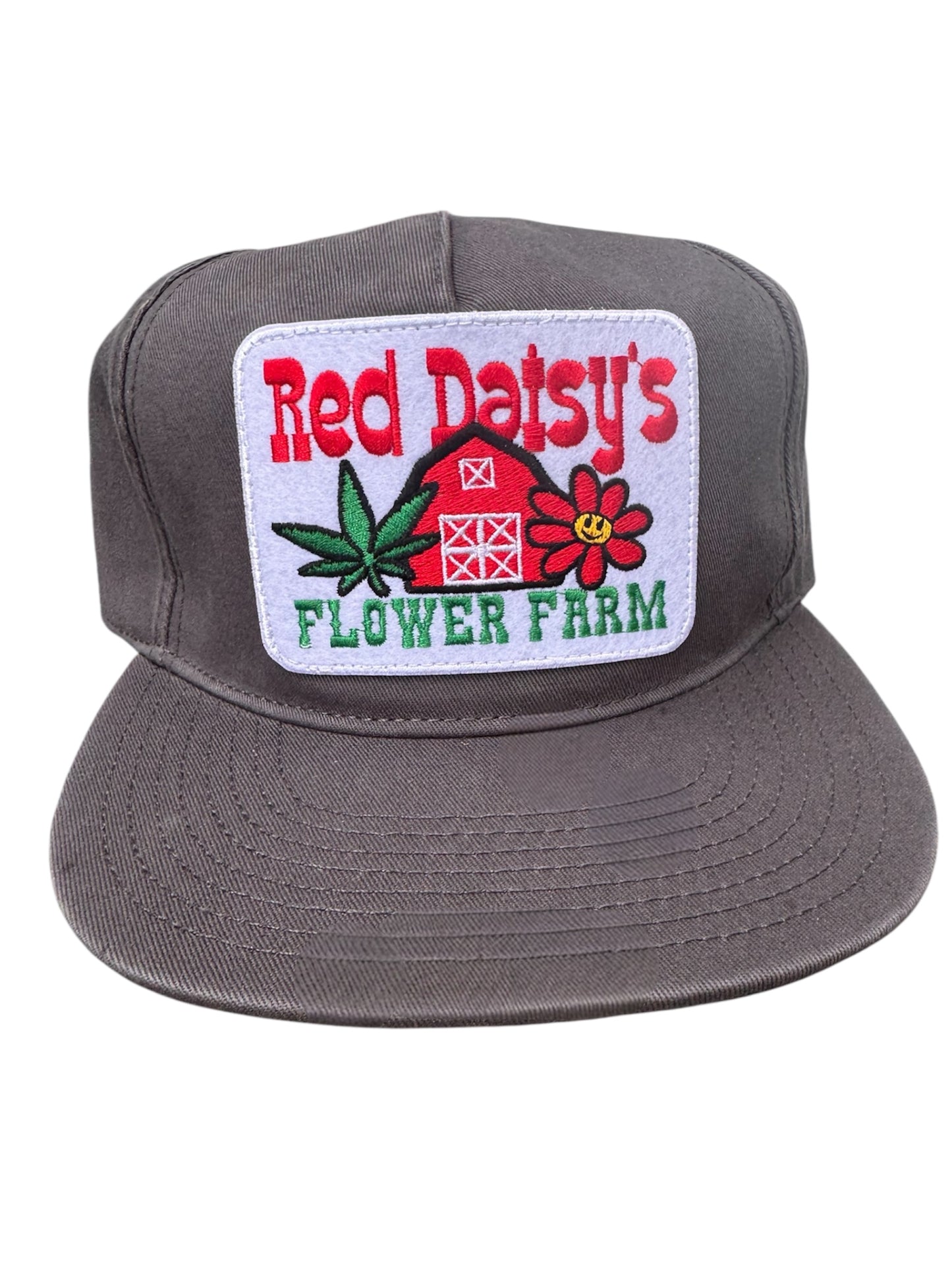 Red Daisy's Flower Farm Gray Hat