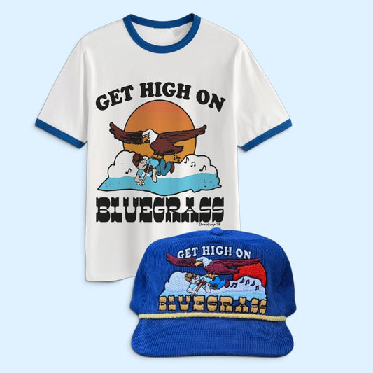 Bundle Save $10: Get High On Bluegrass Tee And Cap