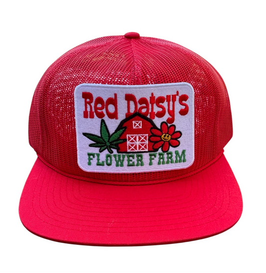Red Daisy's Flower Farm Mesh Hat