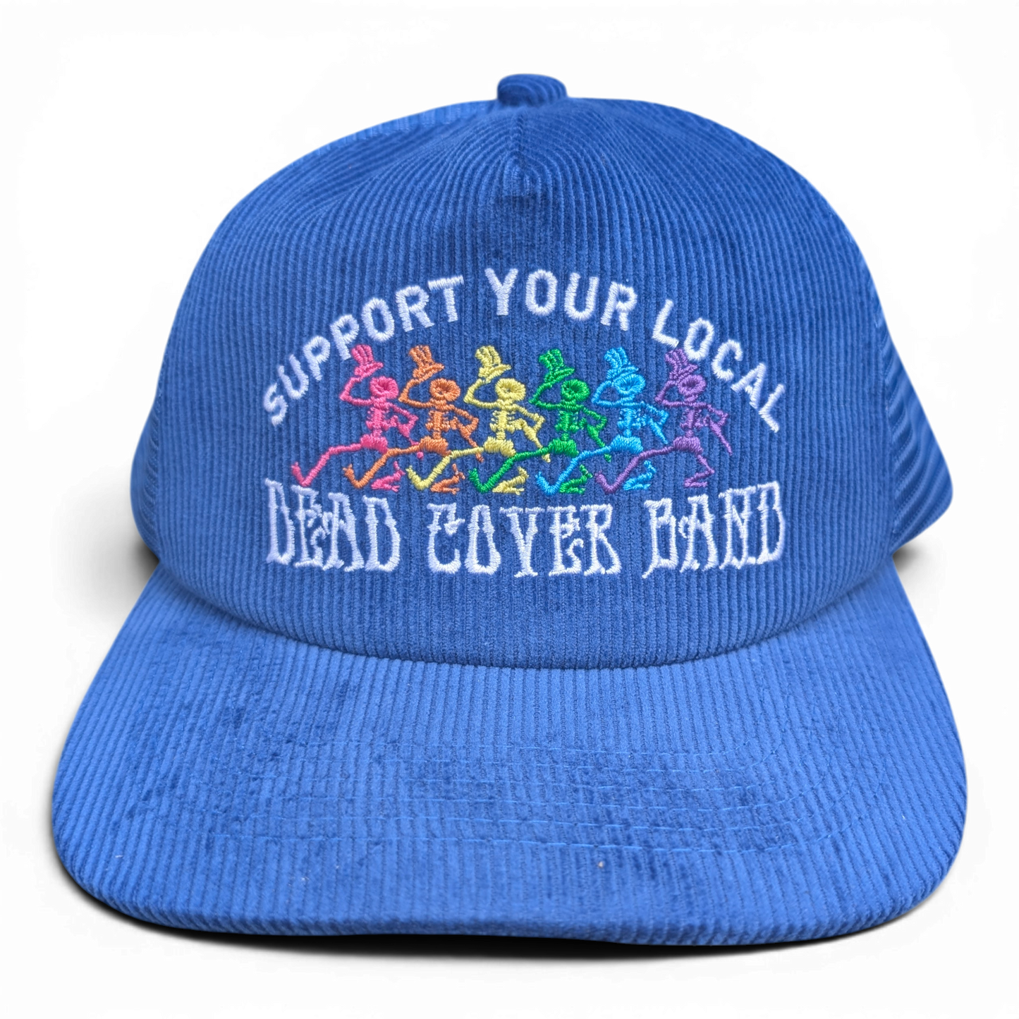 Support Your Local Dead Cover Band Blue Cord Hat