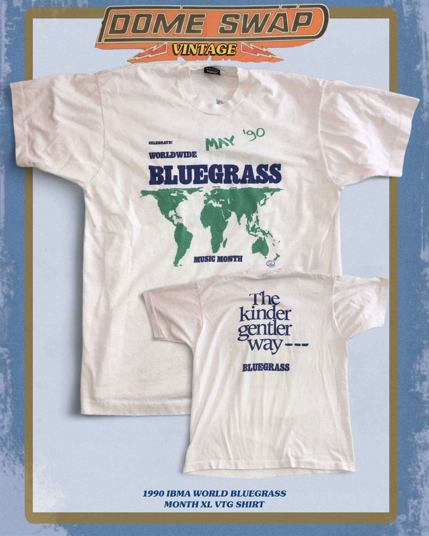 IBMA Worldwide Bluegrass Month 1990 Vintage Shirt